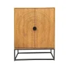 Livingfurn Wandkasten|Industriele Kasten|Carved Wandkast Naturel 140cm