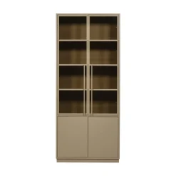 WOOOD Vitrinekasten|Industriele Kasten|Casa Buffetkast grenen mud 101 cm