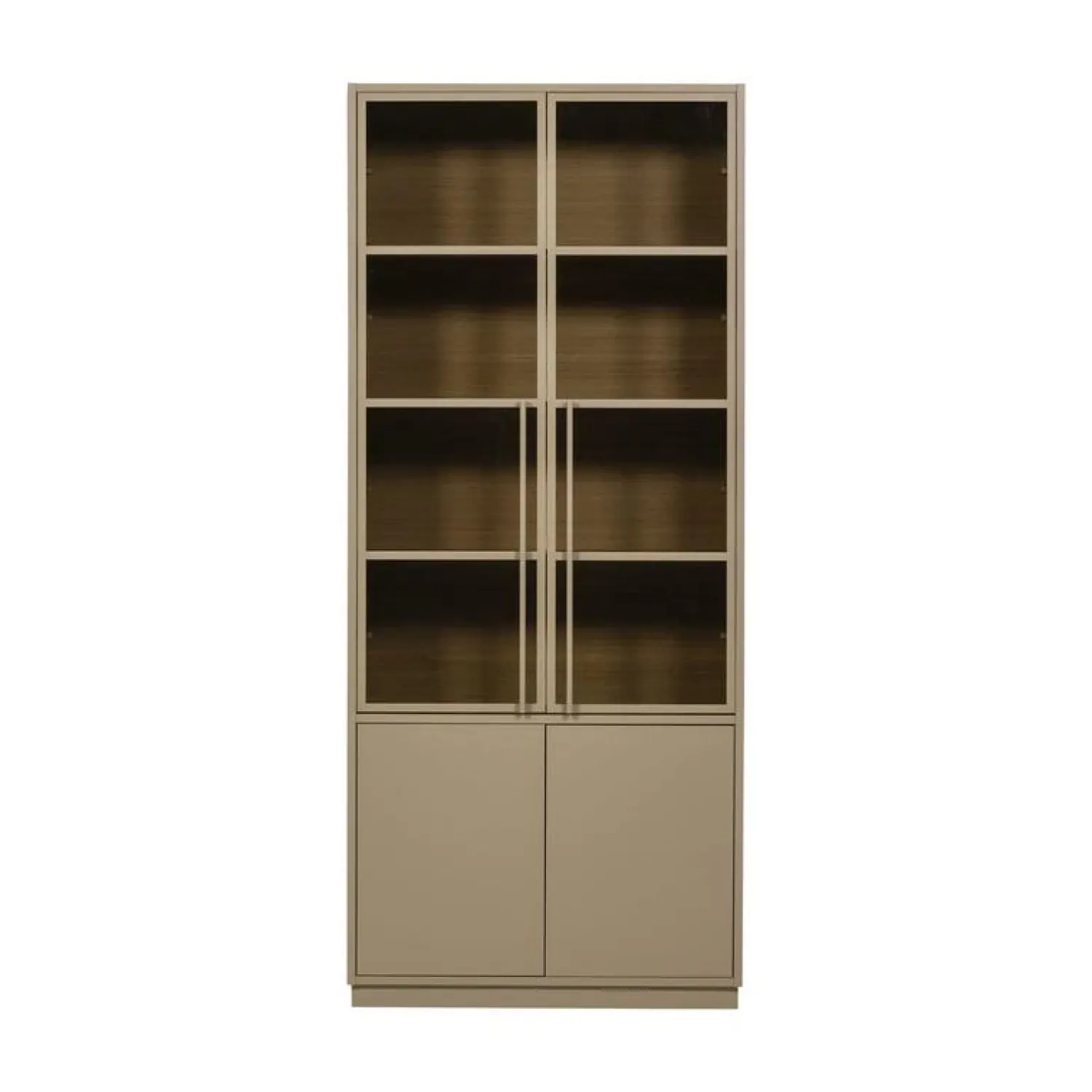 WOOOD Vitrinekasten|Industriele Kasten|Casa Buffetkast grenen mud 101 cm