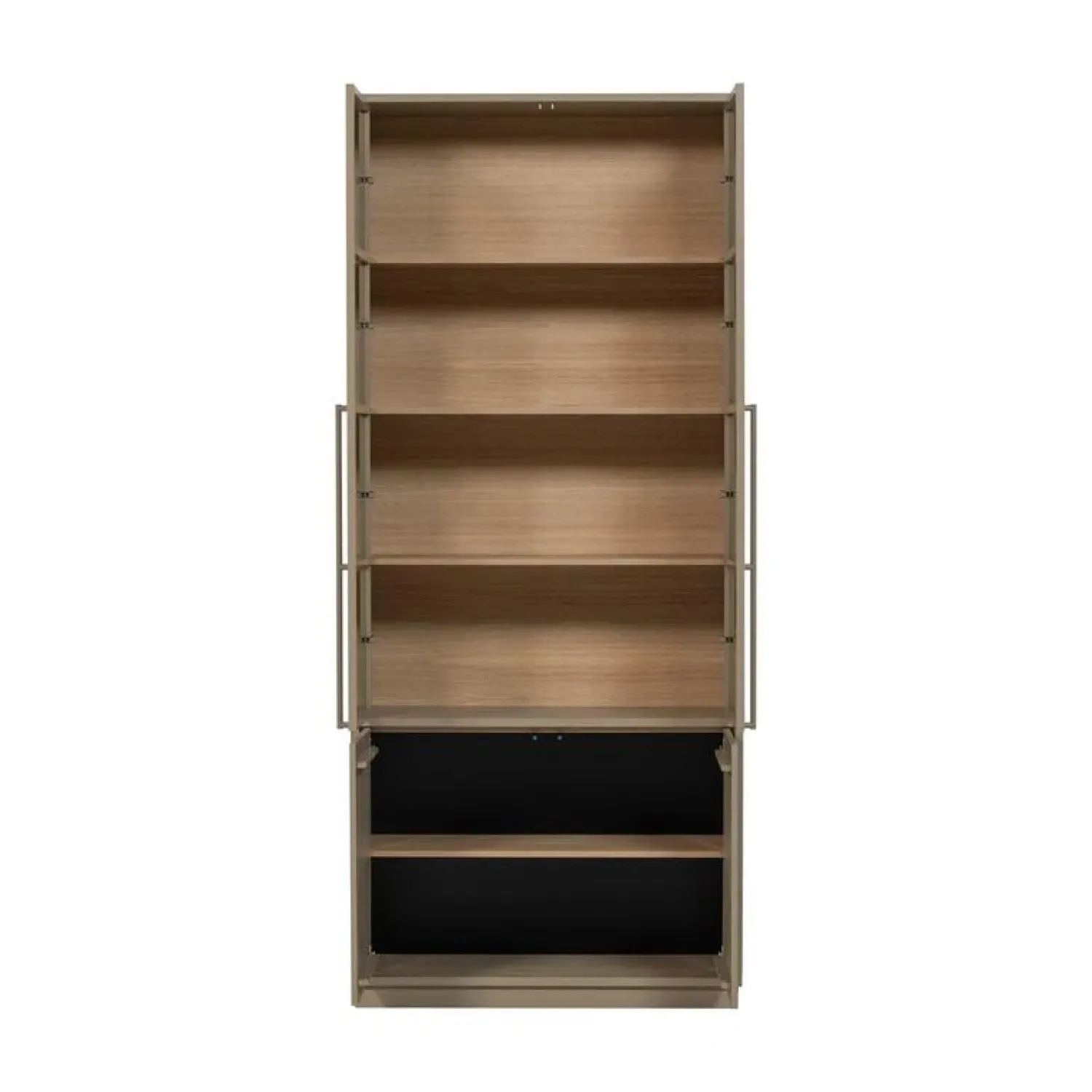 WOOOD Vitrinekasten|Industriele Kasten|Casa Buffetkast grenen mud 101 cm