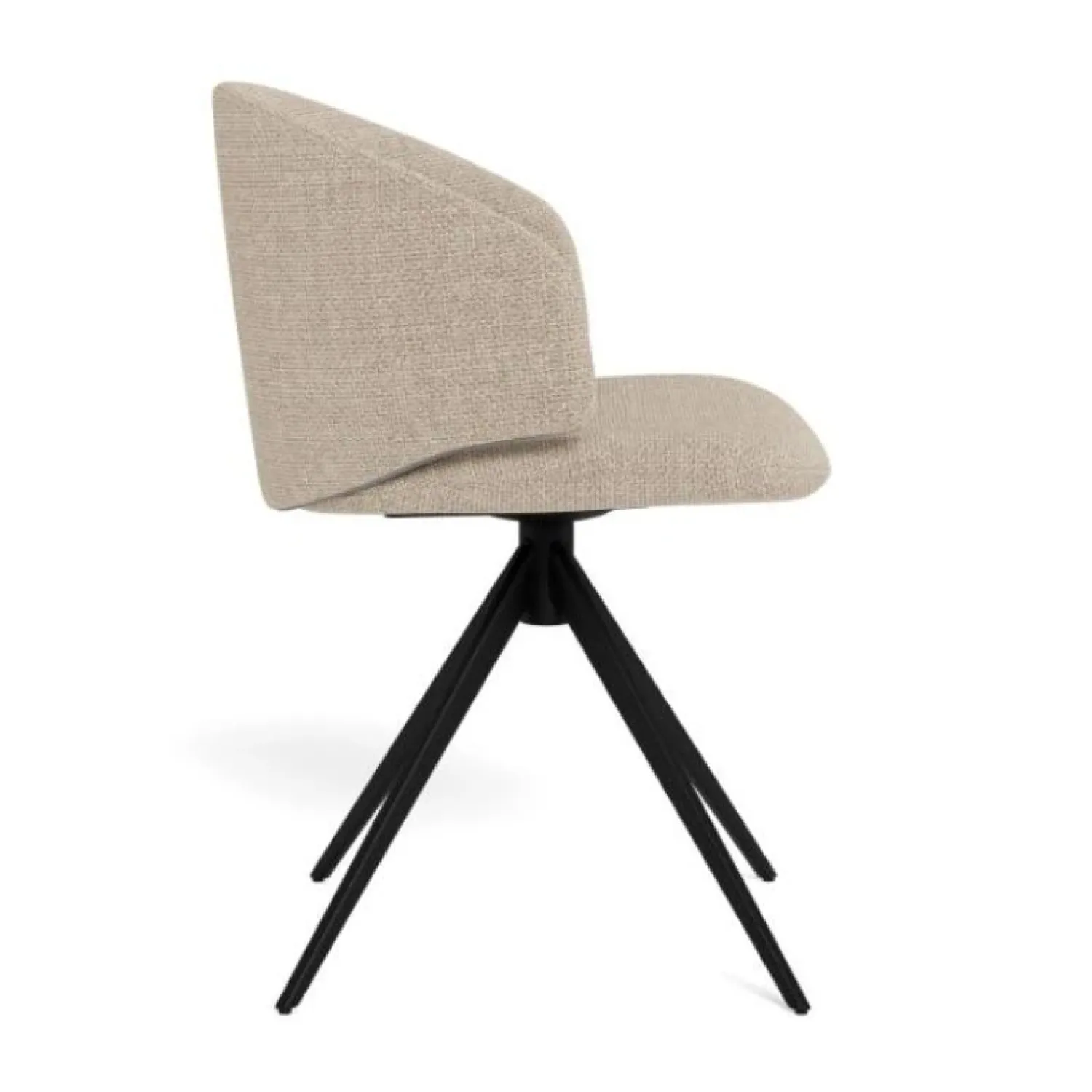 Nordhavn Eetkamerstoelen|Casaro Eetkamerstoel Lichtbeige met zwarte poot
