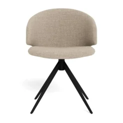 Nordhavn Eetkamerstoelen|Casaro Eetkamerstoel Lichtbeige met zwarte poot