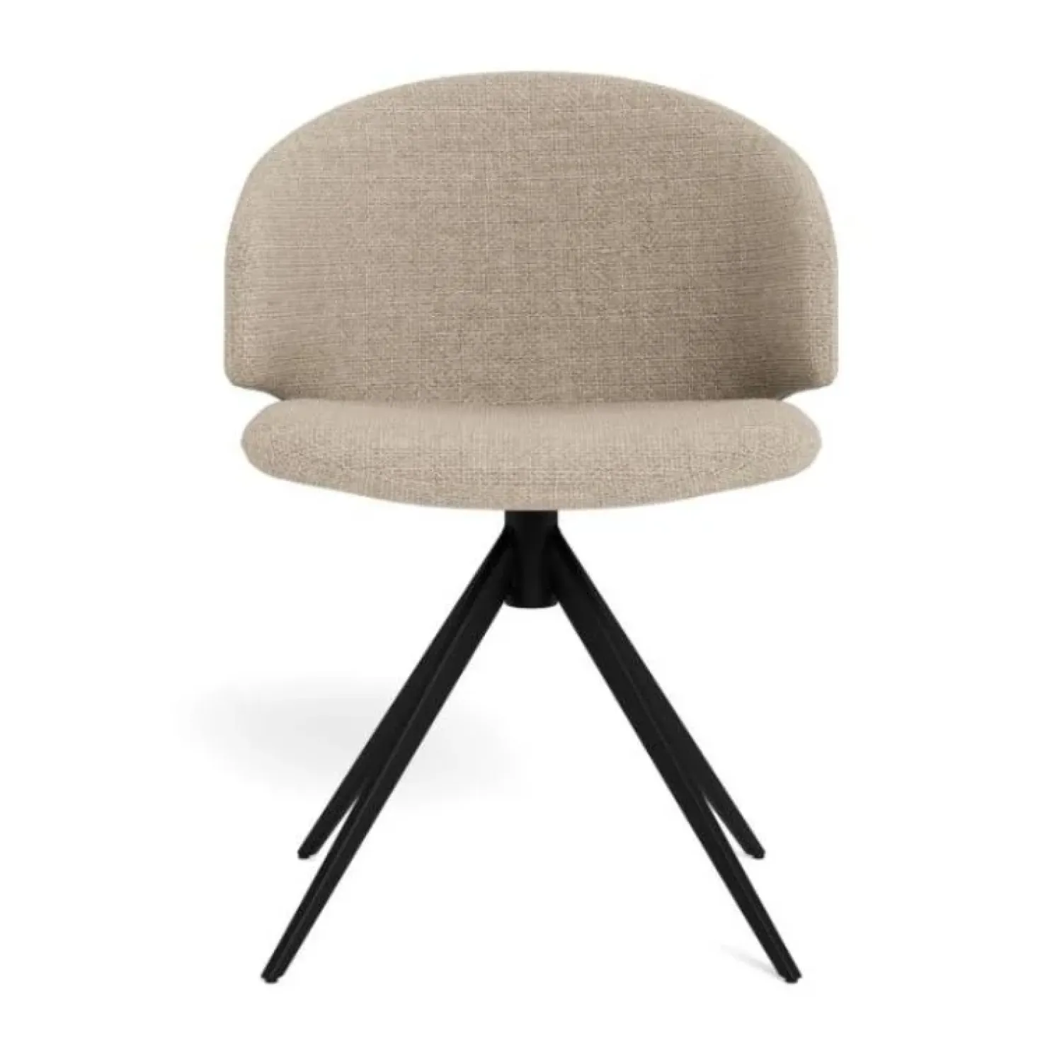 Nordhavn Eetkamerstoelen|Casaro Eetkamerstoel Lichtbeige met zwarte poot