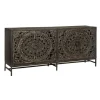 Tower living Dressoirs|Industriele Kasten|Casina Dressoir 4 drs zwart 200cm