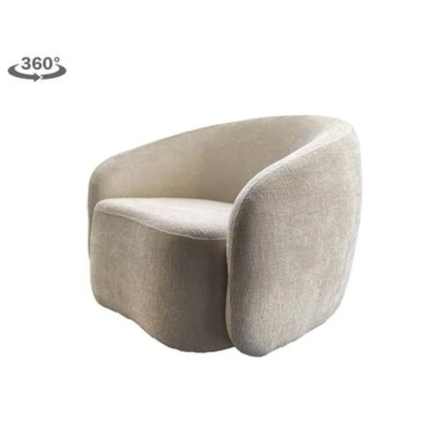 Tower living Fauteuils|Castro Fauteuil Crème draaibaar