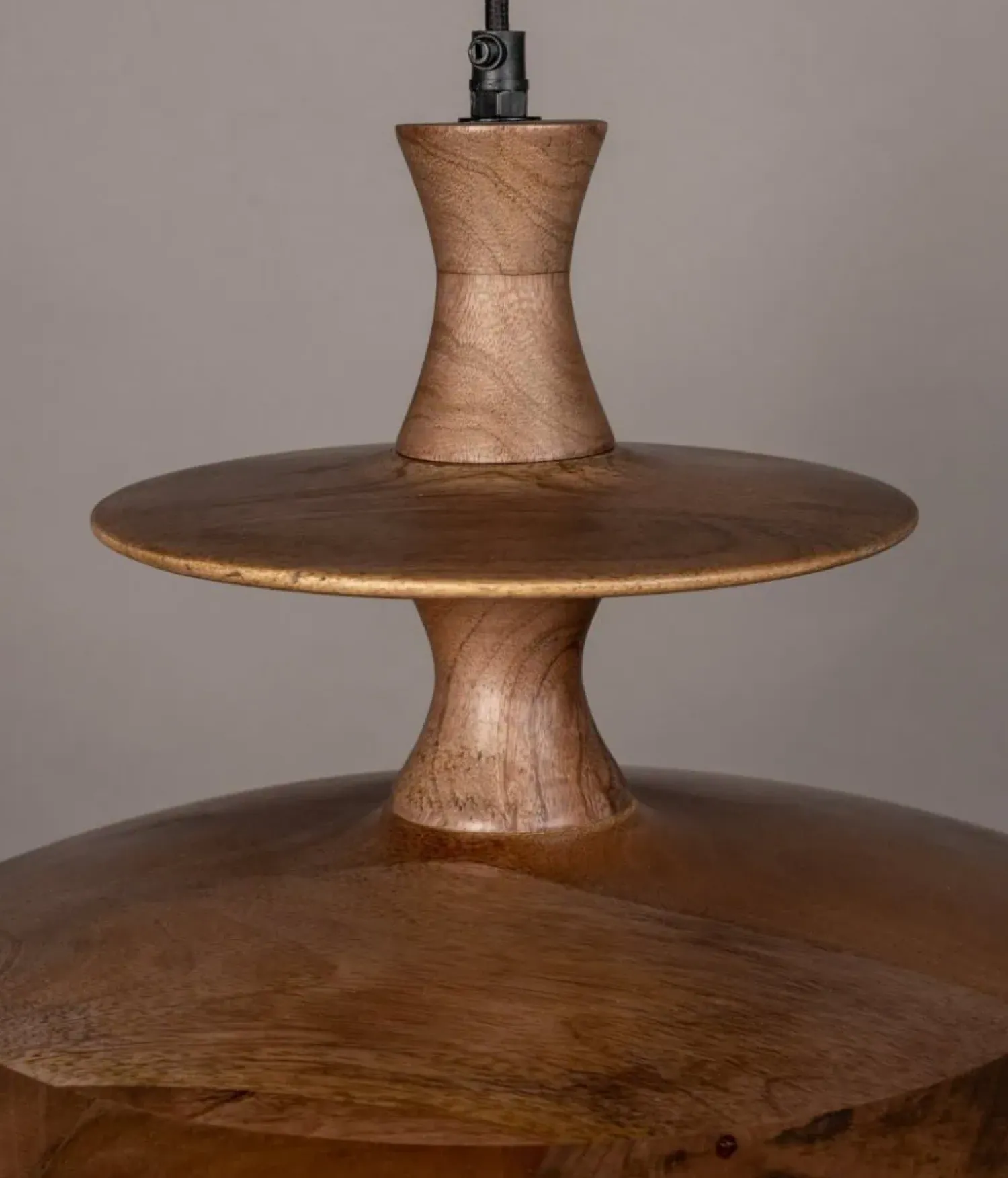 Dutchbone Hanglampen|Cath 1-lichts Hanglamp Large Walnoot