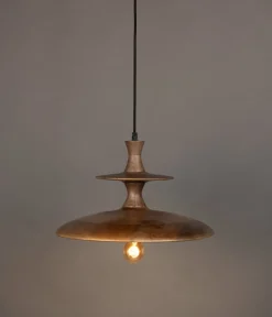 Dutchbone Hanglampen|Cath 1-lichts Hanglamp Large Walnoot