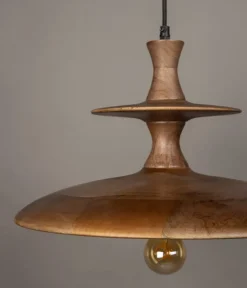 Dutchbone Hanglampen|Cath 1-lichts Hanglamp Large Walnoot