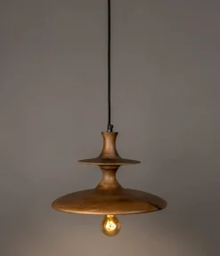 Dutchbone Hanglampen|Cath 1-lichts Hanglamp Small Walnoot