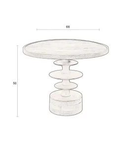 Dutchbone Salontafels|Cath Salontafel Walnoot 66cm