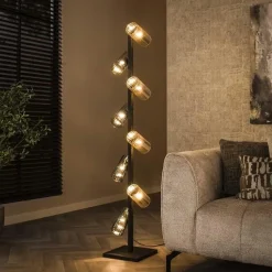 Kalfort Vloerlampen|Celia 8-lichts Vloerlamp 2-kleurig glas