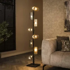 Kalfort Vloerlampen|Celia 8-lichts Vloerlamp 2-kleurig glas
