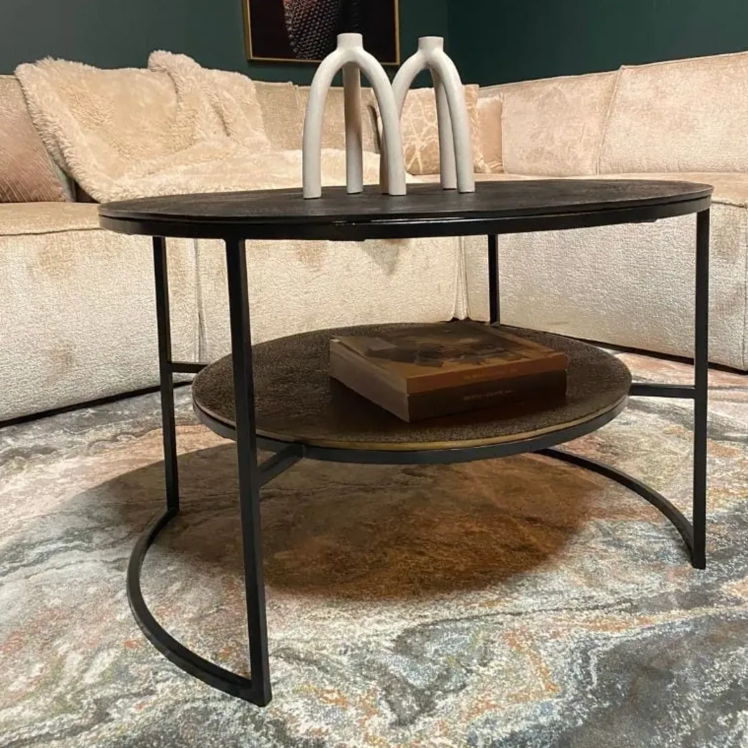 Furndea Salontafels|Celicia salontafel Zwart Goud