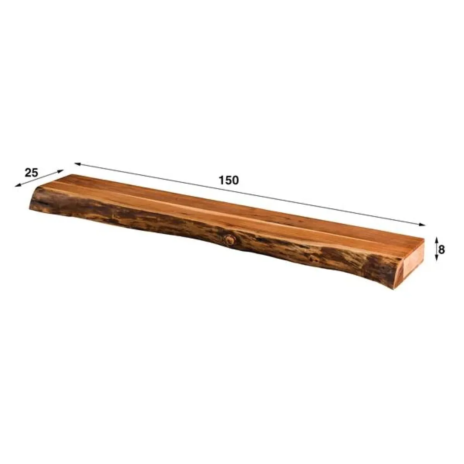 Kalfort Wandplanken|Wandplanken|Charles Wandplank Acaciahout 150cm