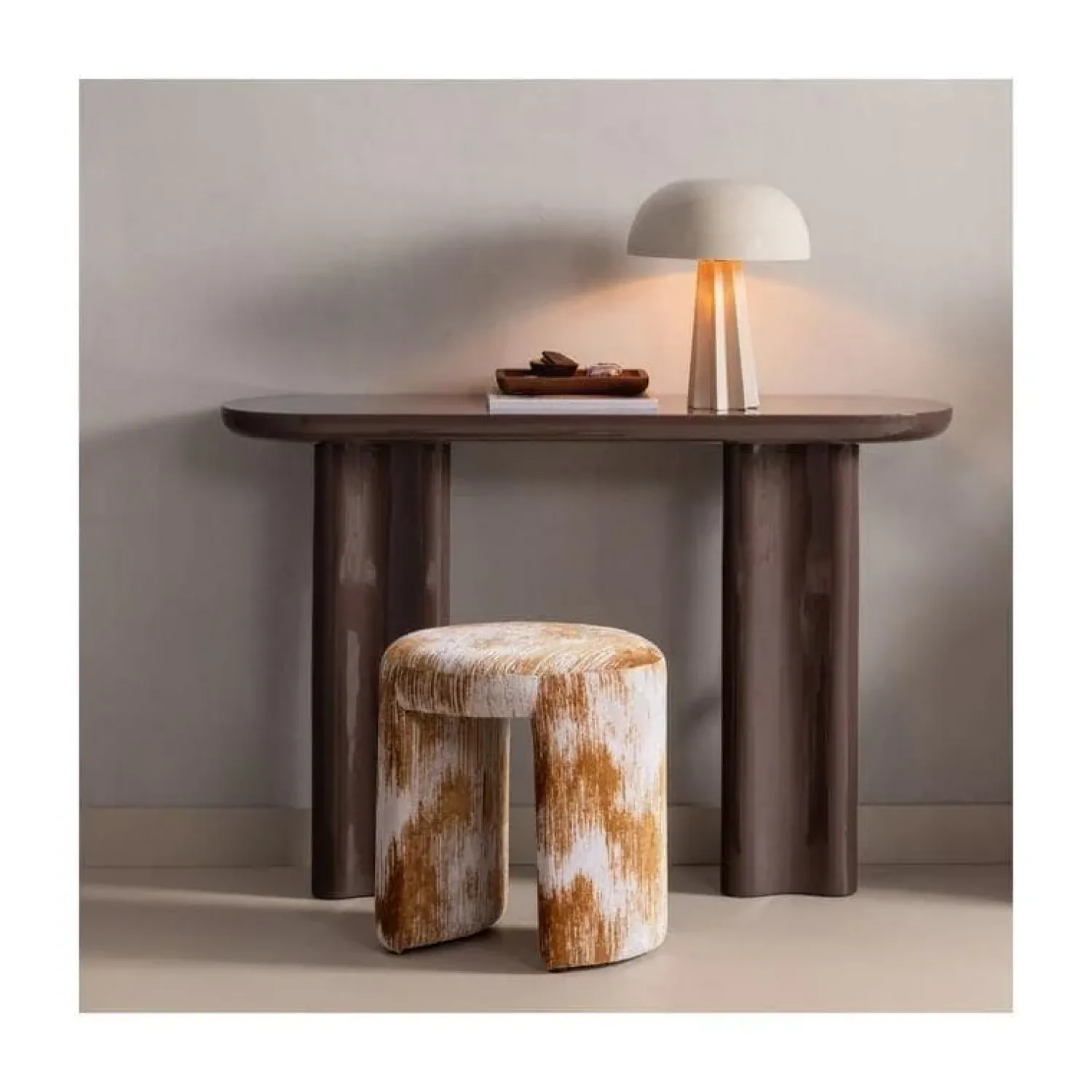 WOOOD Krukjes|Charlie Kruk rond Karamelbruin 45cm