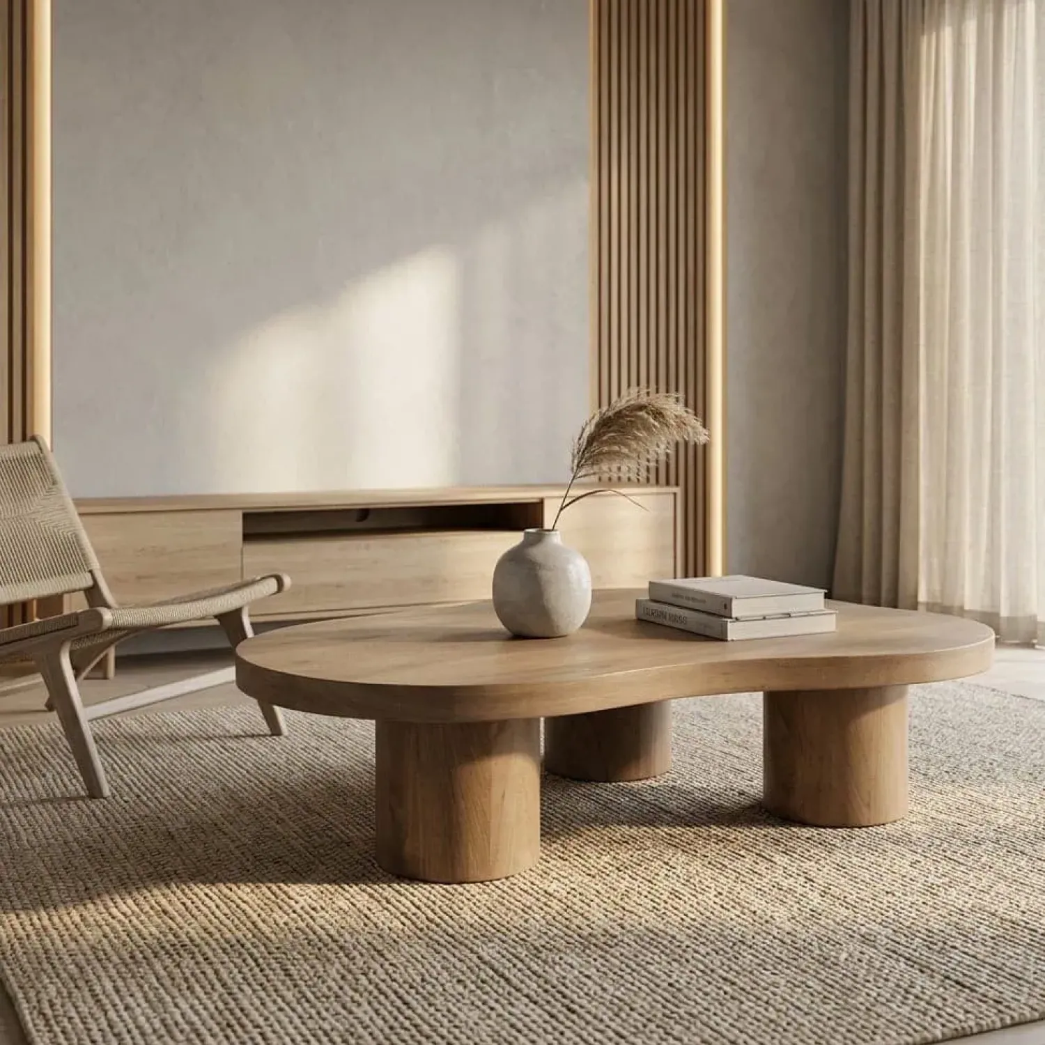 Eleonora Salontafels|Charlie Salontafel organisch Lichtbruin 130cm