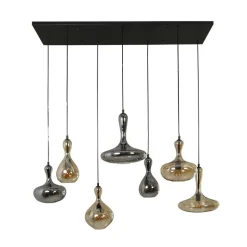 Kalfort Hanglampen|Chloe 7-lichts glazen hanglamp