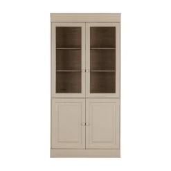 vtwonen Vitrinekasten|Industriele Kasten|Chow Vitrinekast grenen beige 105cm