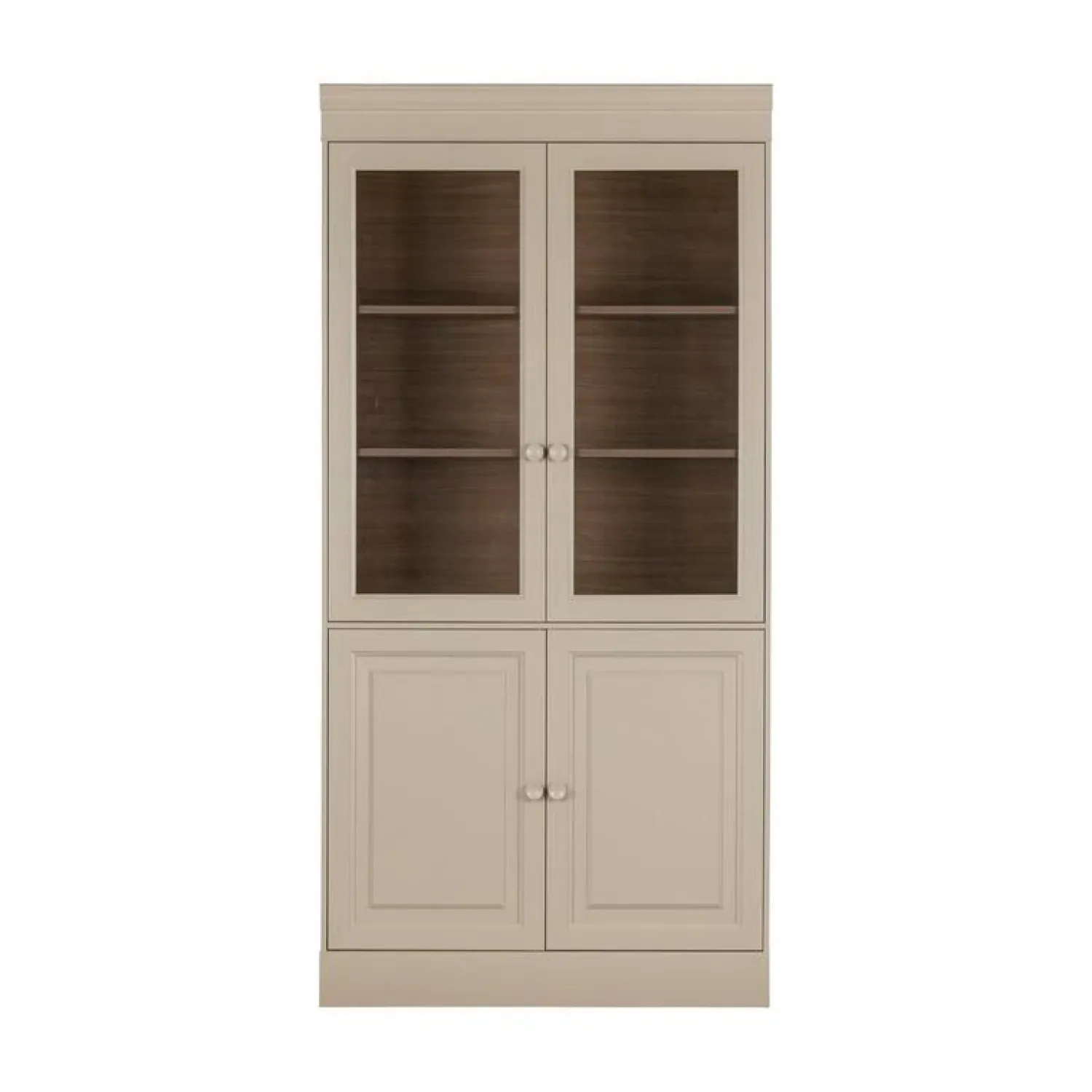 vtwonen Vitrinekasten|Industriele Kasten|Chow Vitrinekast grenen beige 105cm