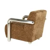 By Boo Fauteuils|Chromette Fauteuil Bruin met chrome
