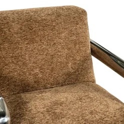 By Boo Fauteuils|Chromette Fauteuil Bruin met chrome