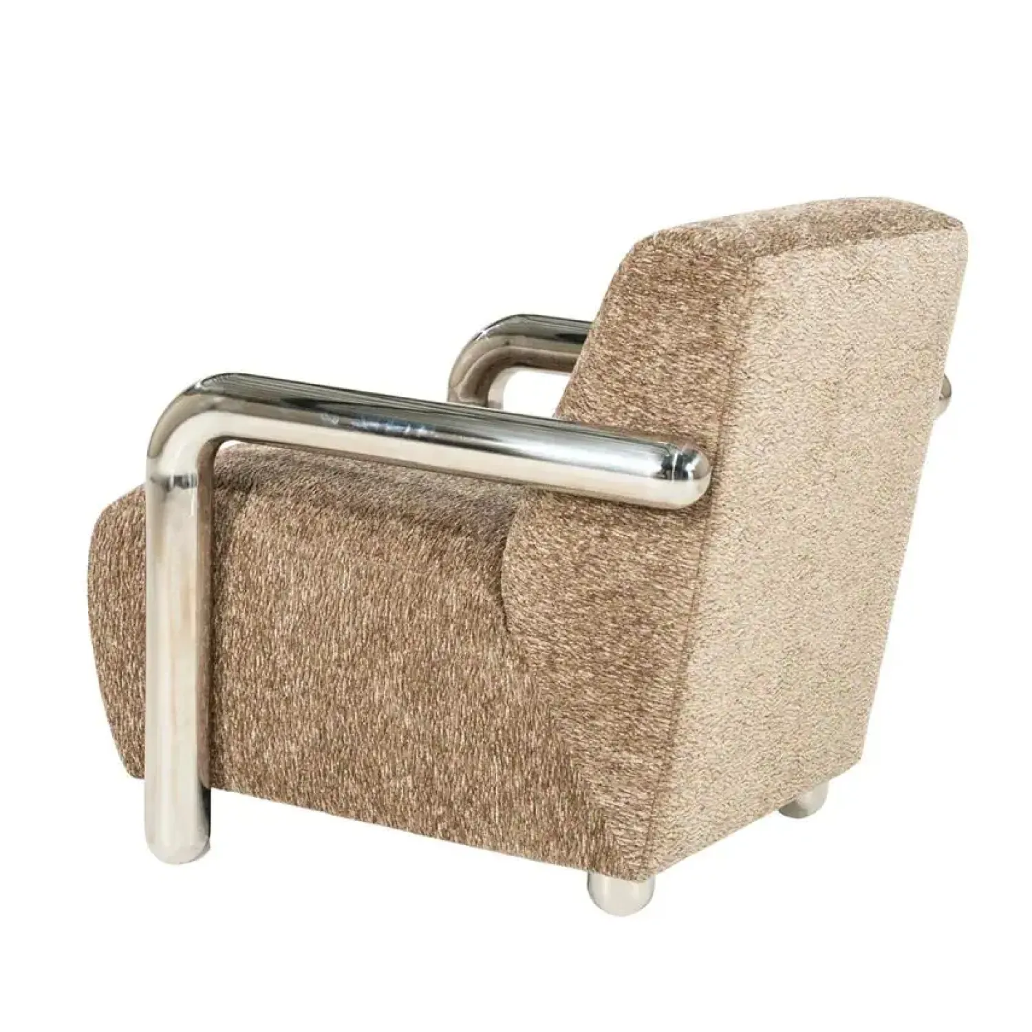By Boo Fauteuils|Chromette Fauteuil Taupe met chrome