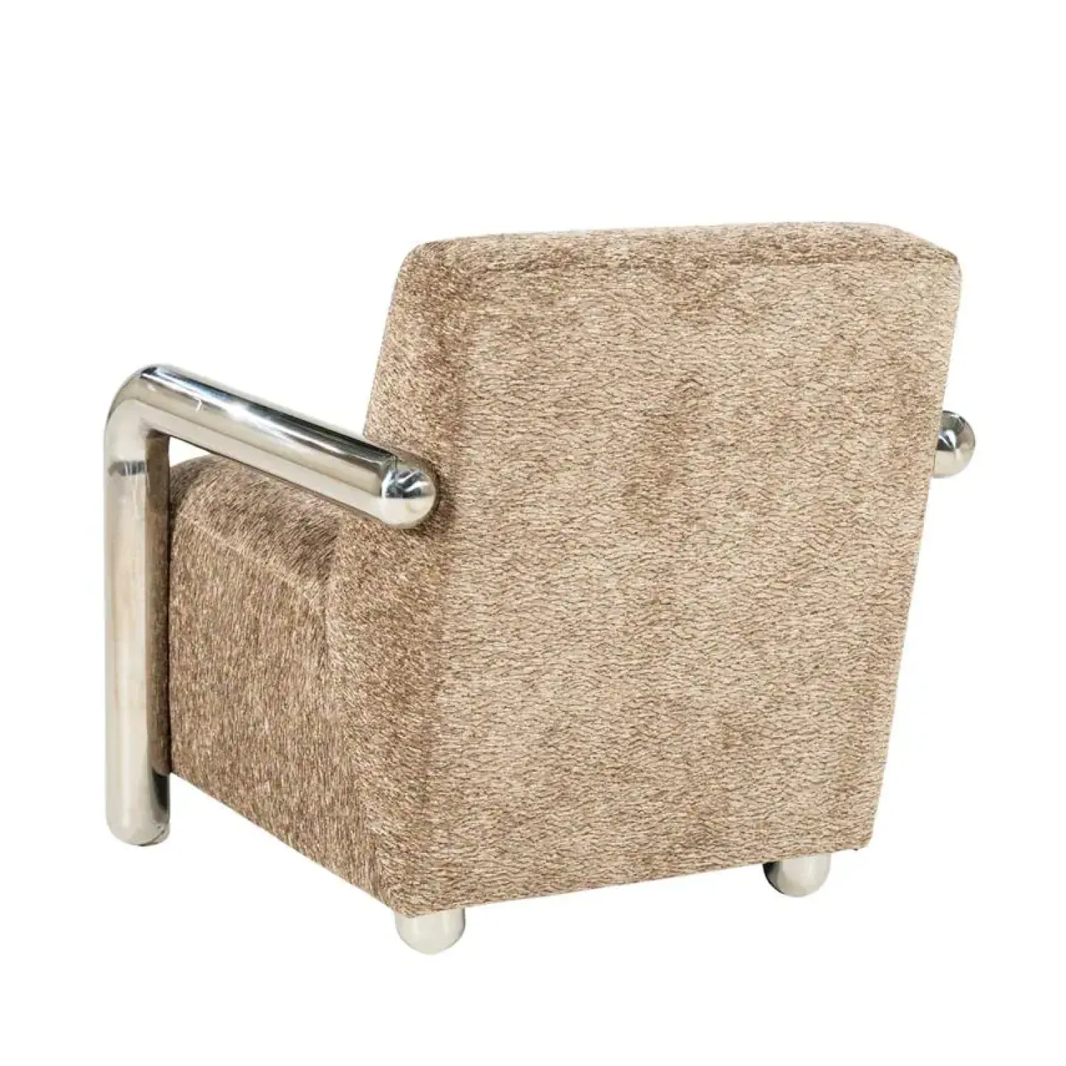 By Boo Fauteuils|Chromette Fauteuil Taupe met chrome