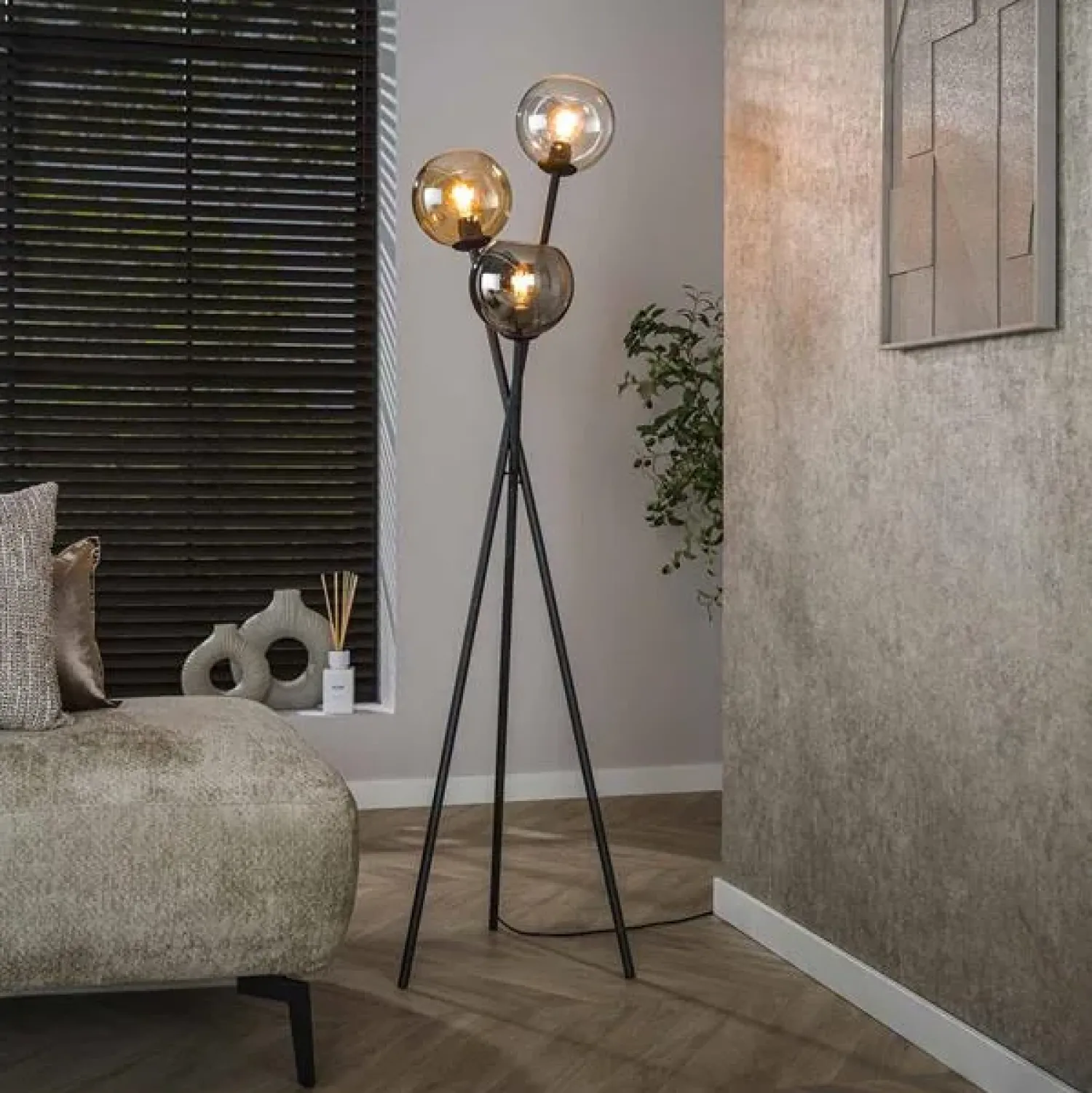 Kalfort Vloerlampen|Ciro 3-lichts Vloerlamp Multi kleur