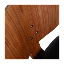 vtwonen Eetkamerstoelen|Classic Eetkamerstoel noten fineer zwart/walnoot
