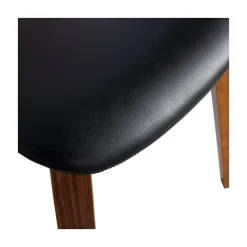vtwonen Eetkamerstoelen|Classic Eetkamerstoel noten fineer zwart/walnoot