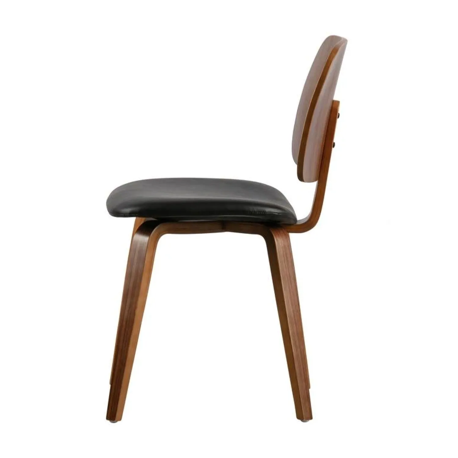 vtwonen Eetkamerstoelen|Classic Eetkamerstoel noten fineer zwart/walnoot