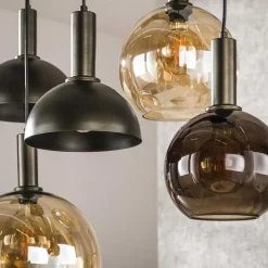 Steinmex Hanglampen|Glazen Hanglamp|Clemenza 7-lichts Hanglamp Bruin/Amber