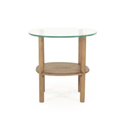 Eleonora Bijzettafels|Cleo Bijzettafel Lichtbruin 50cm