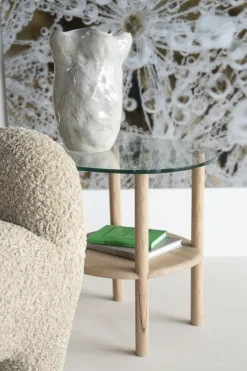 Eleonora Bijzettafels|Cleo Bijzettafel Naturel 50cm