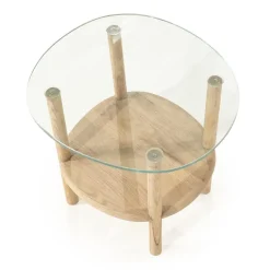 Eleonora Bijzettafels|Cleo Bijzettafel Naturel 50cm