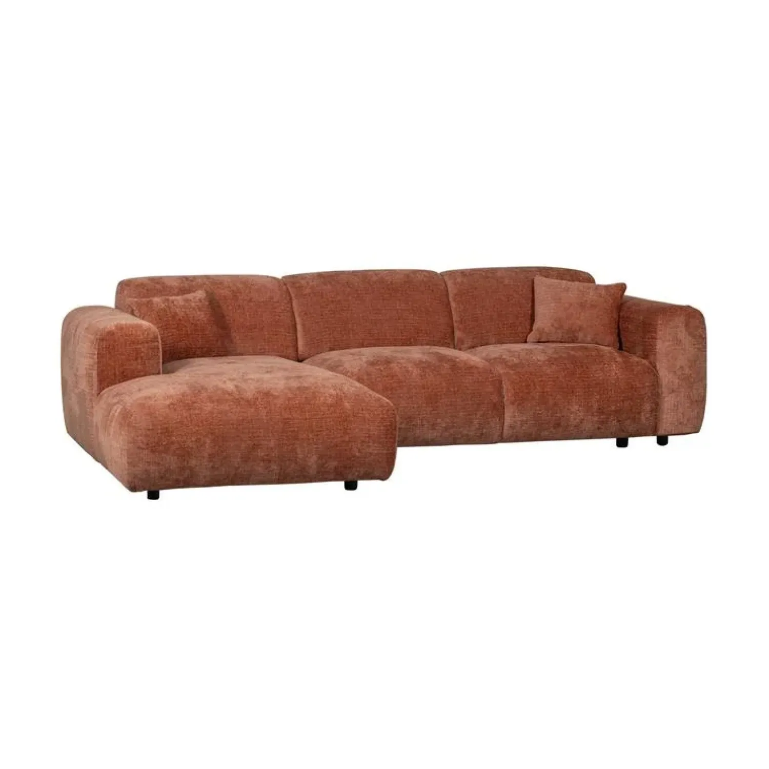 WOOOD Loungebanken|Cloud Chaise longue bank links chenille terracotta