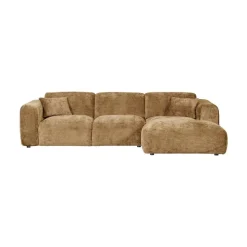 WOOOD Loungebanken|Cloud Chaise longue bank rechts chenille geel