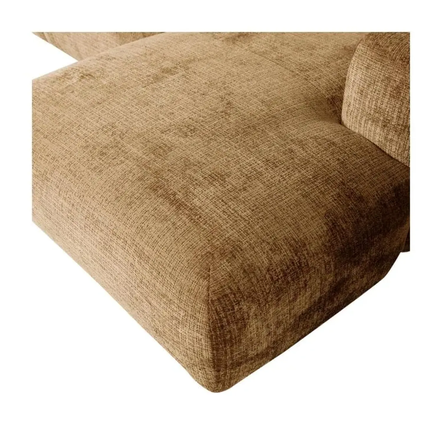 WOOOD Loungebanken|Cloud Chaise longue bank rechts chenille geel