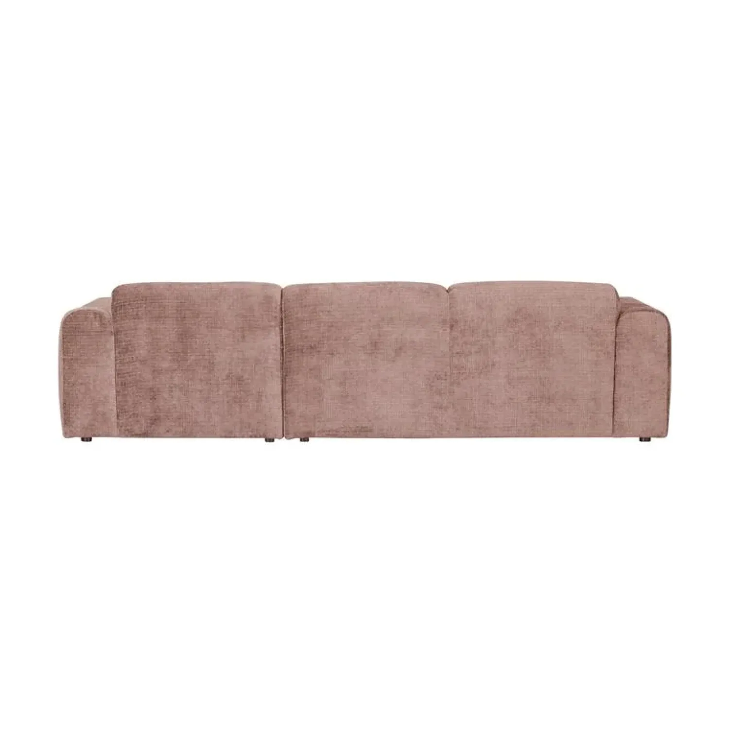 WOOOD Loungebanken|Cloud Chaise longue bank rechts chenille taupe/roze