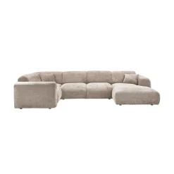 WOOOD Hoekbanken|Cloud Hoekbank links geweven chenille naturel