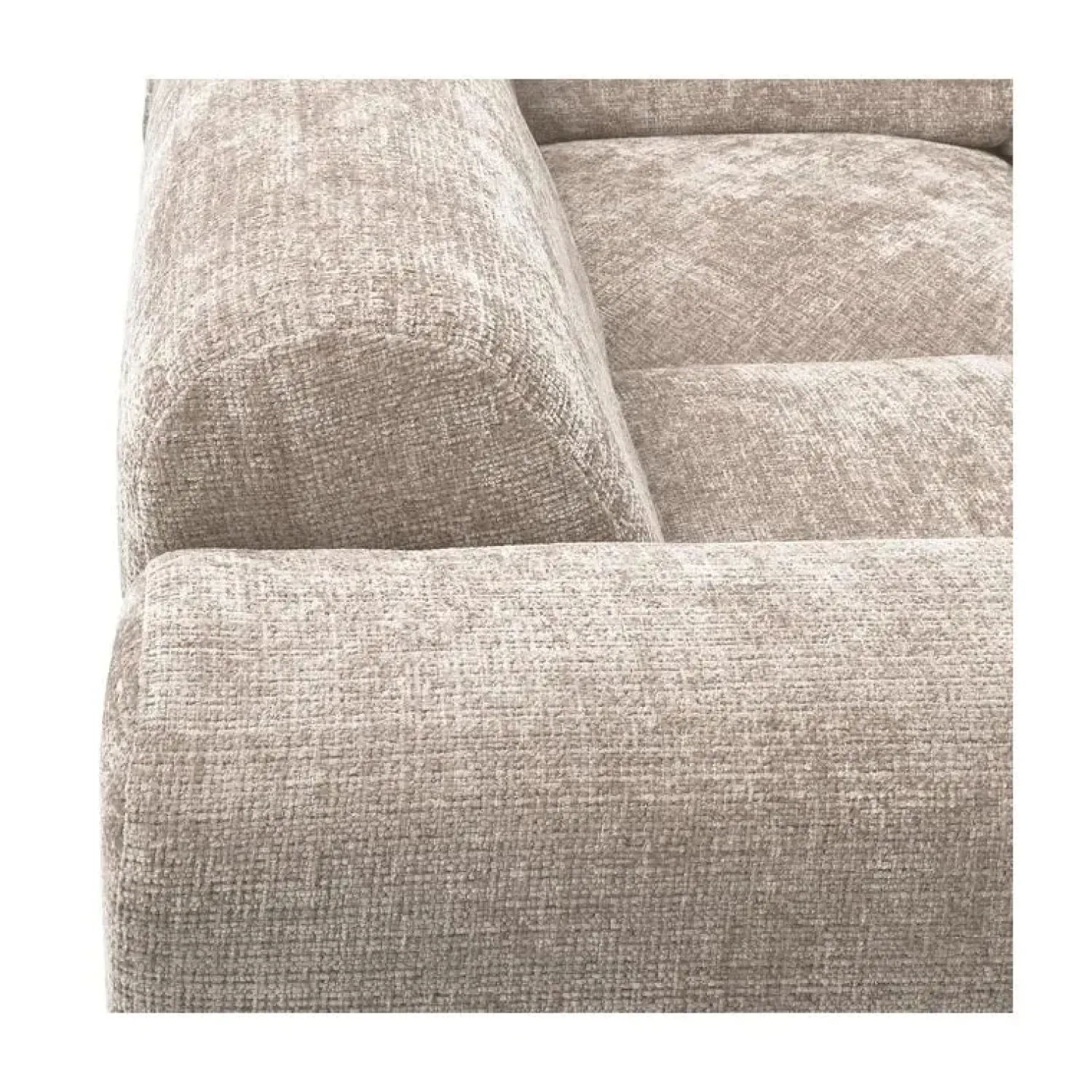 WOOOD Hoekbanken|Cloud Hoekbank links geweven chenille naturel