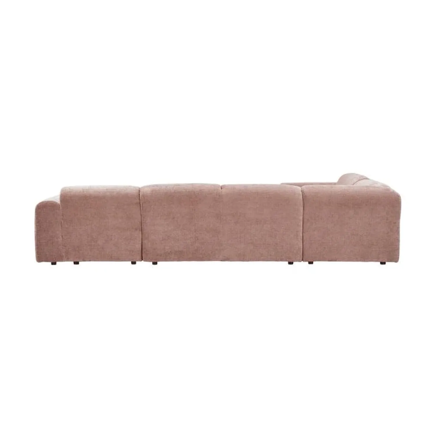 WOOOD Hoekbanken|Cloud Hoekbank links geweven chenille taupe/roze