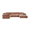 WOOOD Hoekbanken|Cloud Hoekbank links geweven chenille terracotta