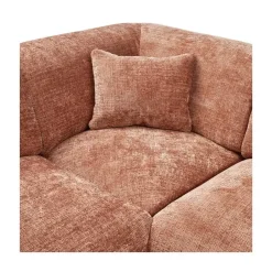 WOOOD Hoekbanken|Cloud Hoekbank links geweven chenille terracotta