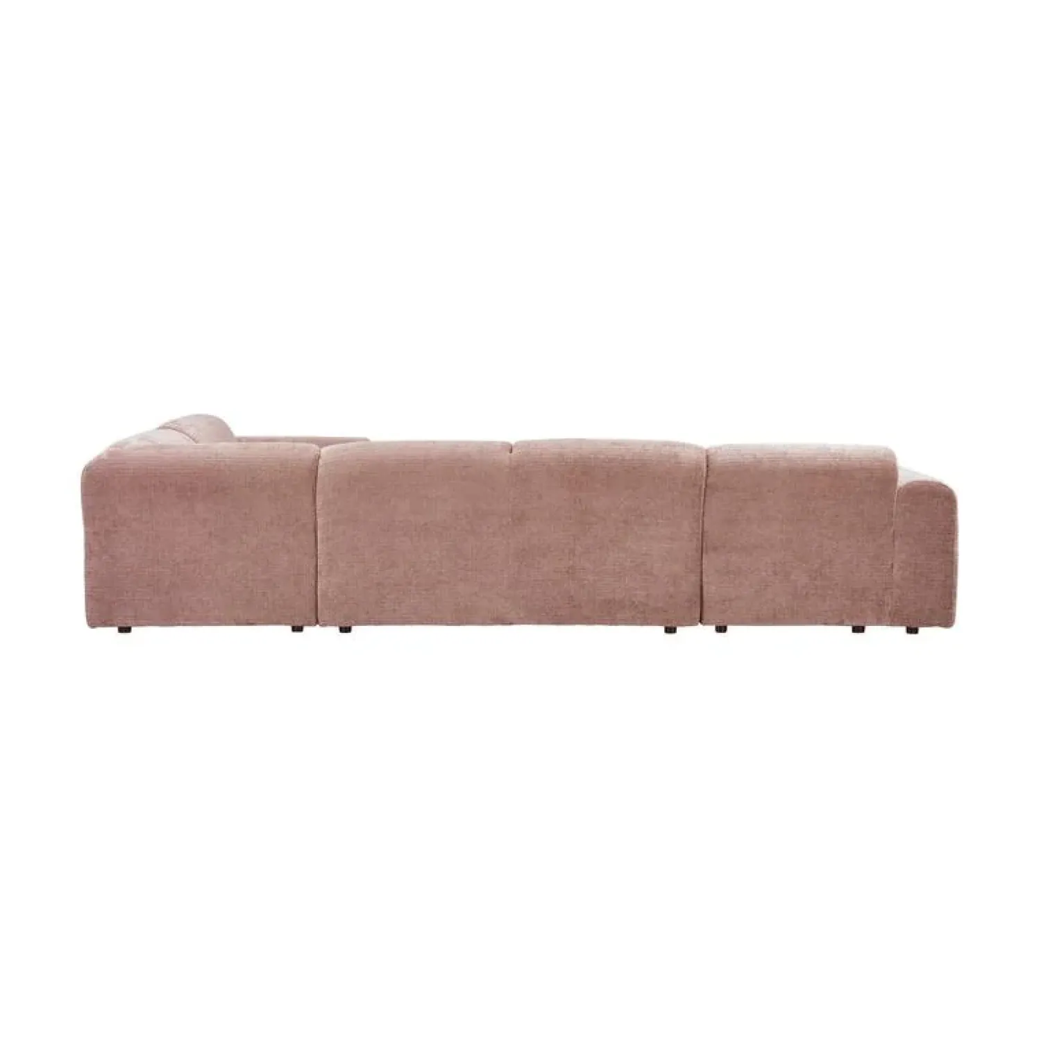 WOOOD Hoekbanken|Cloud Hoekbank rechts geweven chenille taupe/roze