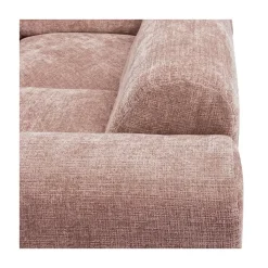 WOOOD Hoekbanken|Cloud Hoekbank rechts geweven chenille taupe/roze
