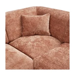 WOOOD Hoekbanken|Cloud Hoekbank rechts geweven chenille terracotta