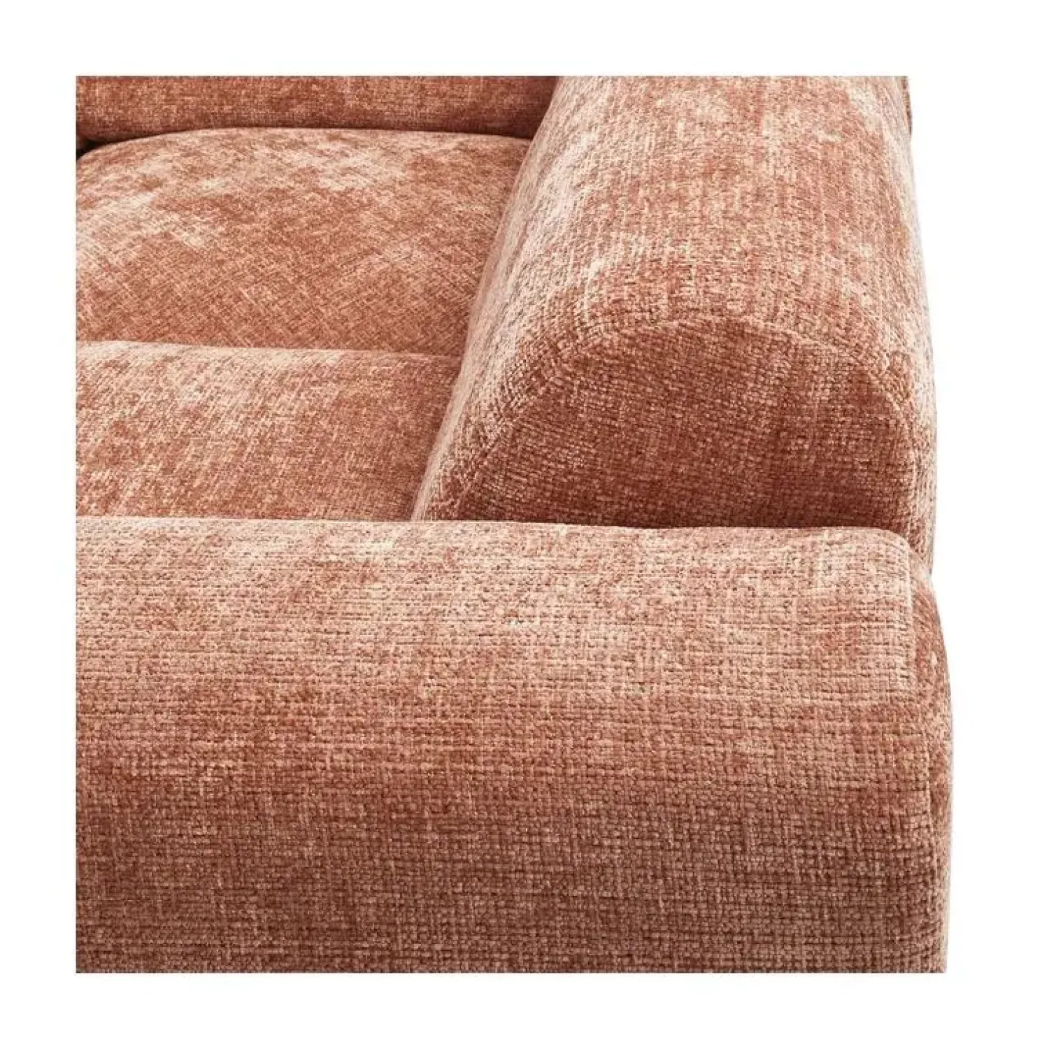 WOOOD Hoekbanken|Cloud Hoekbank rechts geweven chenille terracotta