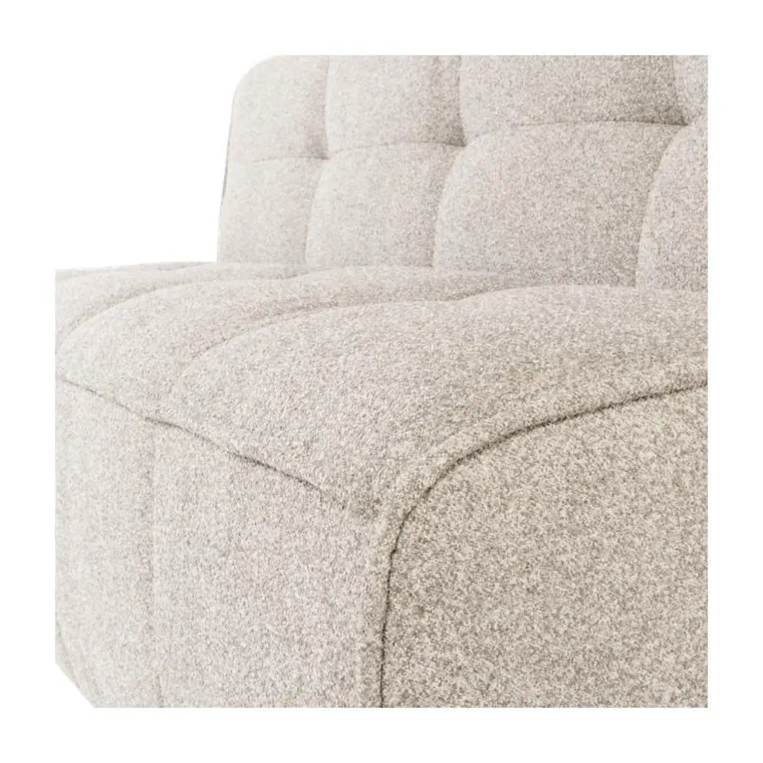 vtwonen Eetkamerbanken|Eetkamerbanken|Cluster Eetkamerbank Met rugleuning Bouclé Zand beige