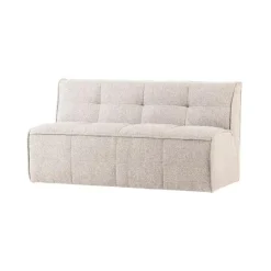 vtwonen Eetkamerbanken|Eetkamerbanken|Cluster Eetkamerbank Met rugleuning Bouclé Zand beige